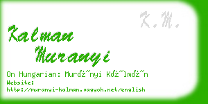 kalman muranyi business card